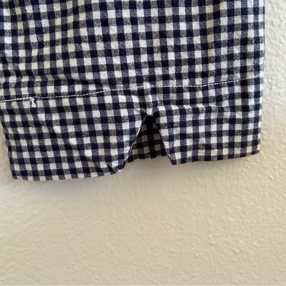 John Galt/ Brandy Melville tildens gingham plaid pants | small | navy white - Picture 4 of 4
